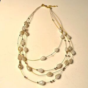 Charming Charlie gold toned Multistrand beaded necklace